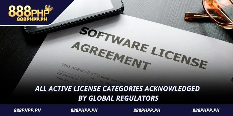 All active license categories acknowledged by global regulators