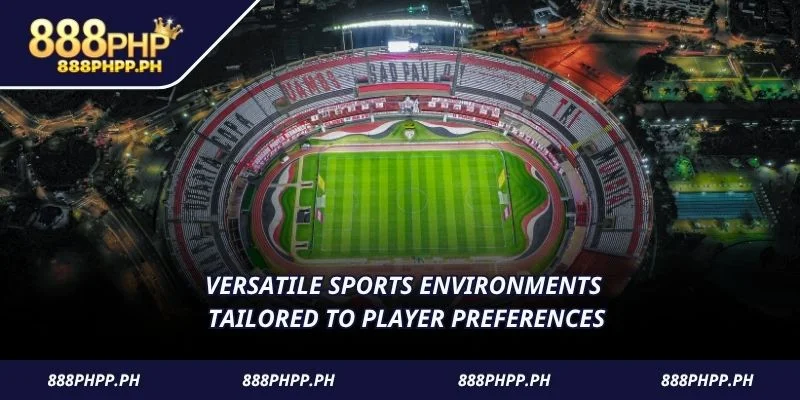 Versatile sports environments tailored to player preferences