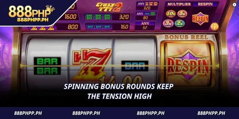 Spinning bonus rounds keep the tension high