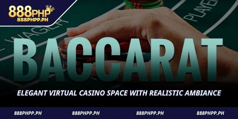 Elegant virtual casino space with realistic ambiance