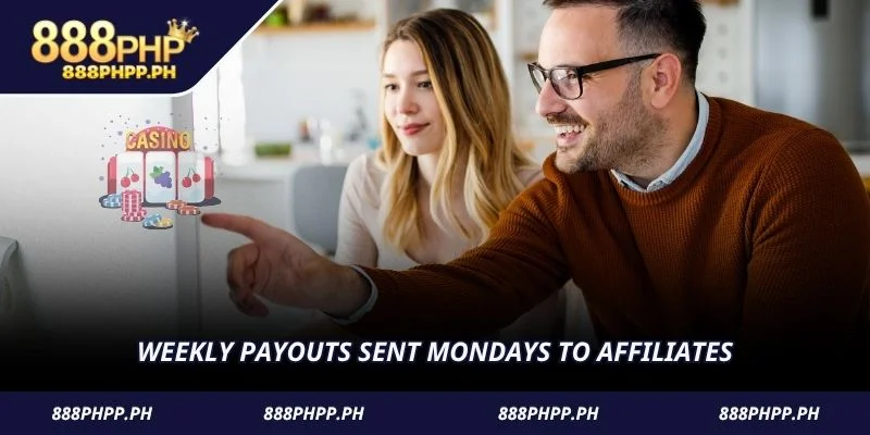 Weekly payouts sent Mondays to affiliates